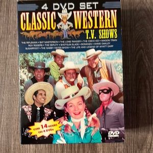 Gently Used Vintage 4 DVD Set Classic Western TV Shows.Over 14 hours on 4 DVD’s.